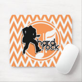 Tapis De Souris Hard Rock ; Orange et White Chevron (Avec souris)