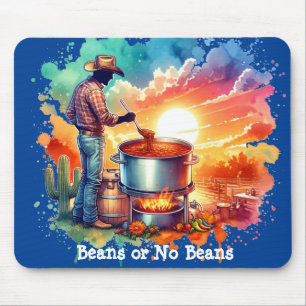 Tapis De Souris Haricots ou pas de haricots Chili Cuisine Cowboy 1