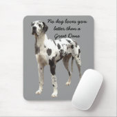 Tapis De Souris Harlequin Mousepad de great dane (Avec souris)