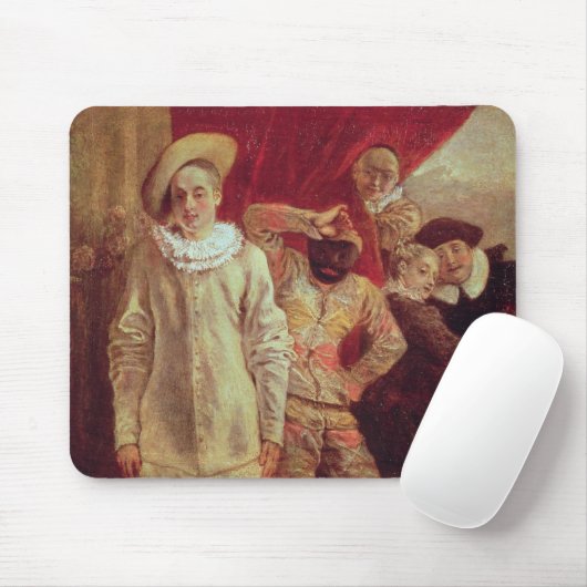 Tapis De Souris Harlequin, Pierrot et Scapin, acteurs de COM (Avec souris)