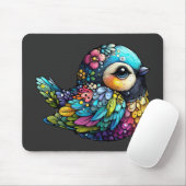Tapis De Souris Harmonie florale des oiseaux (Avec souris)