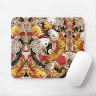 Tapis De Souris Harmonie Koi Vibrant - Japonais Poisson Koi sans l