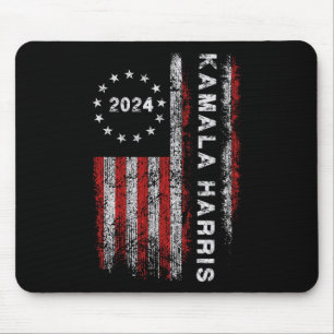 Tapis De Souris Harris 2024 Drapeau américain Kamaka Supporter 1
