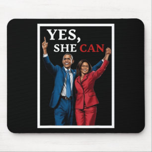 Tapis De Souris Harris Et Barack Obama À L'Avant Des Élections De