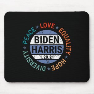 Tapis De Souris Harris Peace Love Equality Hope Diversity Janvier