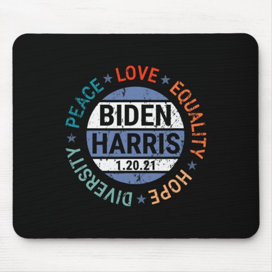 Tapis De Souris Harris Peace Love Equality Hope Diversity Janvier (Devant)