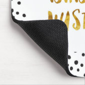 Tapis De Souris Hâte, bébé, énonciation cursive d'or de hâte (Coin)