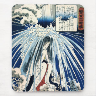 Tapis De Souris Hatsuhana sous la cascade de Tonosawa Kuniyoshi Fi