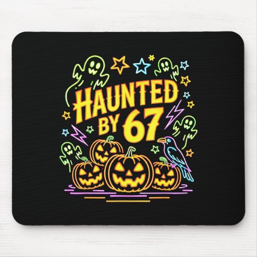 Tapis De Souris Haunted By 67 Funny Ghost And Pumpkin Halloween  (Devant)