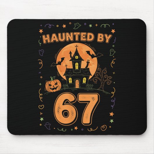 Tapis De Souris Haunted By 67 Funny Halloween (Devant)