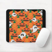 Tapis De Souris Haunted Halloween Citrouille Patch Ghosts (Avec souris)