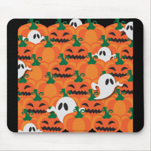 Tapis De Souris Haunted Halloween Citrouille Patch Ghosts