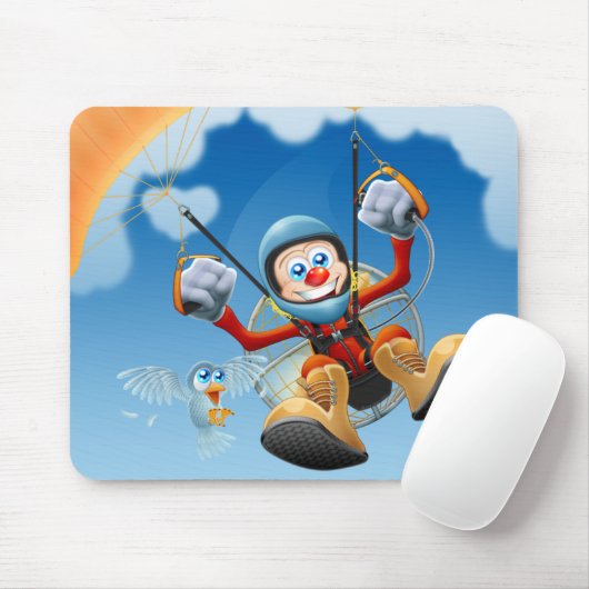 Tapis De Souris Haut Paramotor volant Mousepad (Avec souris)
