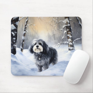 Tapis De Souris Havanais laissez-le neiger Noël