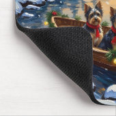 Tapis De Souris Havanese Christmas Boat Holiday (Coin)