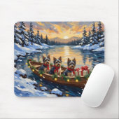 Tapis De Souris Havanese Christmas Boat Holiday (Avec souris)