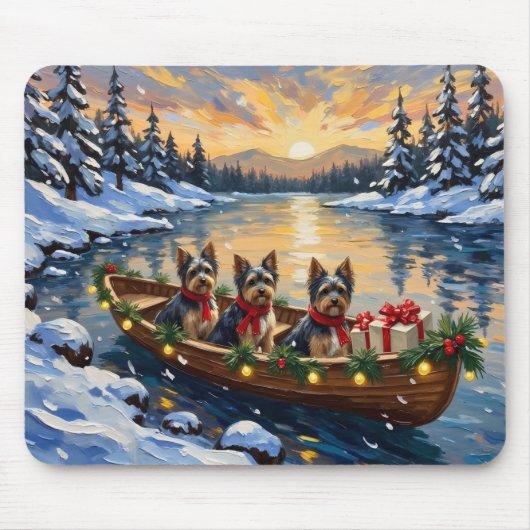 Tapis De Souris Havanese Christmas Boat Holiday (Devant)