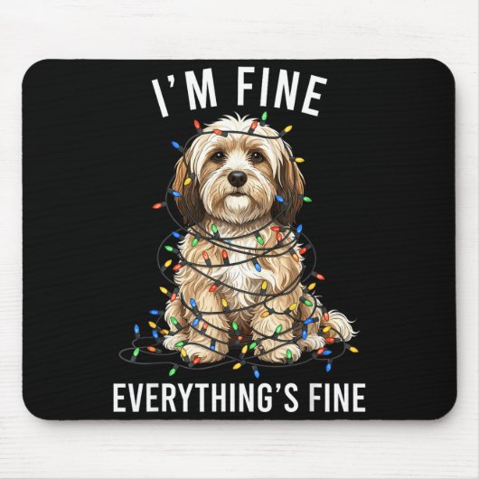 Tapis De Souris Havanese Christmas I'm Fine Everything Is Fine (Devant)