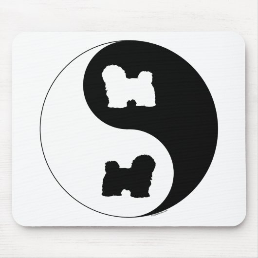 Tapis De Souris Havanese Yin Yang (Devant)