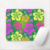 Tapis de souris hawaïen de fleur (Avec souris)
