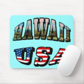 Tapis De Souris Hawaii Picture et USA Flag Text (Avec souris)