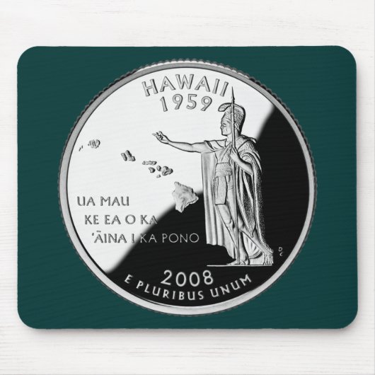 Tapis De Souris Hawaii State Faux Quarter (Devant)