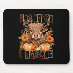 Tapis De Souris Hay There Pumkin Highland Cow Automne Automne Than