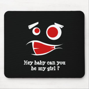 Tapis De Souris Hé bébé peux-tu être ma fille design monstre