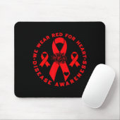 Tapis De Souris Heart Disease Awareness  (Avec souris)