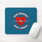 Tapis De Souris Heart Disease Awareness  (Avec souris)