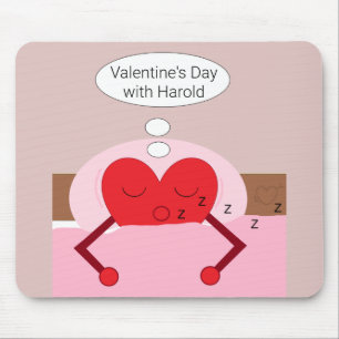 Tapis De Souris Heart Dreams Pink and Purple : Saint Valentin