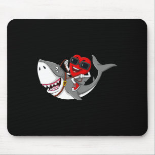 Tapis De Souris Heart équitation requin Saint Valentin's Fun Boys 
