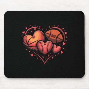 Tapis De Souris Heart Footall Sketll Vendre Valentine's Day Fun