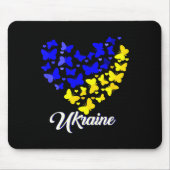 Tapis De Souris Heart Heart Ukraine Shirt Butterfly I Stand With U (Devant)