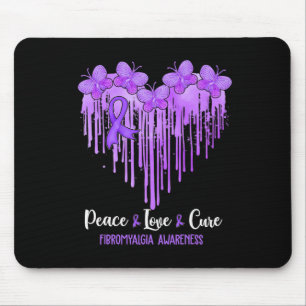 Tapis De Souris Heart Peace Love Cure Fibromyalgie Sensibilisation