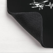 Tapis De Souris Heartbeat Flying Plane Pulse Line Retro Prop Aircr (Coin)
