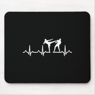 Tapis De Souris Heartbeat Kickboxing Shirt Kick Boxing Karate Tee