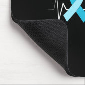 Tapis De Souris Heartbeat Light Blue Ribbon Hydrocéphalie Lauréats (Coin)
