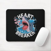 Tapis De Souris Heartbreaker Shark Cute Funny Love Design For Vale (Avec souris)