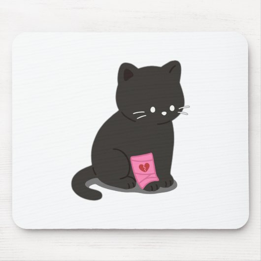 Tapis De Souris Heartbroken Cat (Devant)