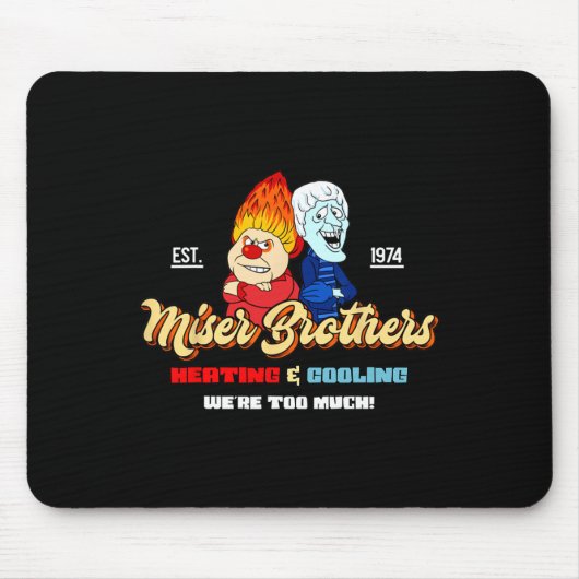Tapis De Souris Heating And Cooling Brothers Christmas Retro (Devant)