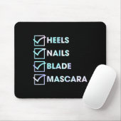 Tapis De Souris Heels Nails Blade Maa Funny Design  (Avec souris)
