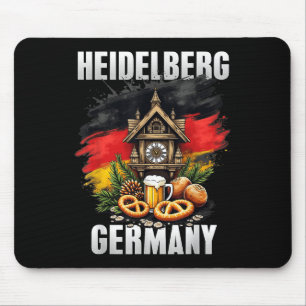 Tapis De Souris Heidelberg Allemagne Souvenir Allemand Drapeau Voy