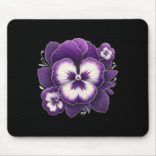 Tapis De Souris Heimerheimer Purple Floral Pansy Démence Heimerhe