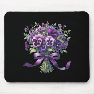 Tapis De Souris Heimerheimer Violet Floral Pensée Démence Heimerhe