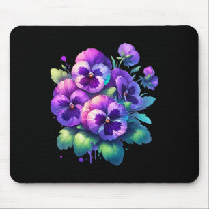 Tapis De Souris Heimerheimer Violet Floral Pensée Démence Heimerhe