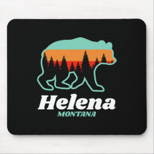 Tapis De Souris Helena Montana Pêche Ski Snowboard Ours