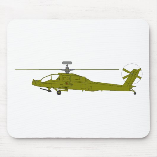 Tapis De Souris Hélicoptère de combat d'AH-64D (Devant)