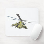 Tapis De Souris Hélicoptère de dessin animé "Hind" (Avec souris)