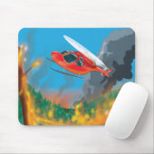 Tapis De Souris Hélicoptère de secours (Avec souris)